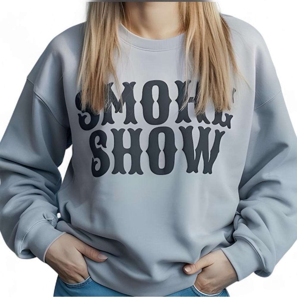 “Smoke Show" Black‎ & Gray Sweatshirt